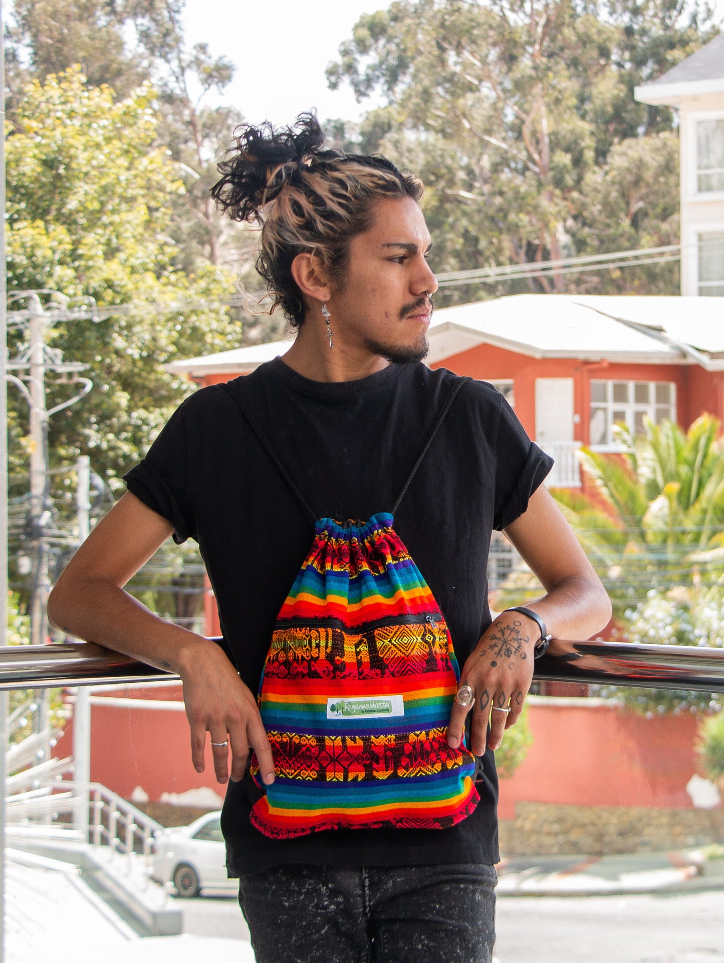 Inca Style Rainbow Festivalbag/ Turnbeutel