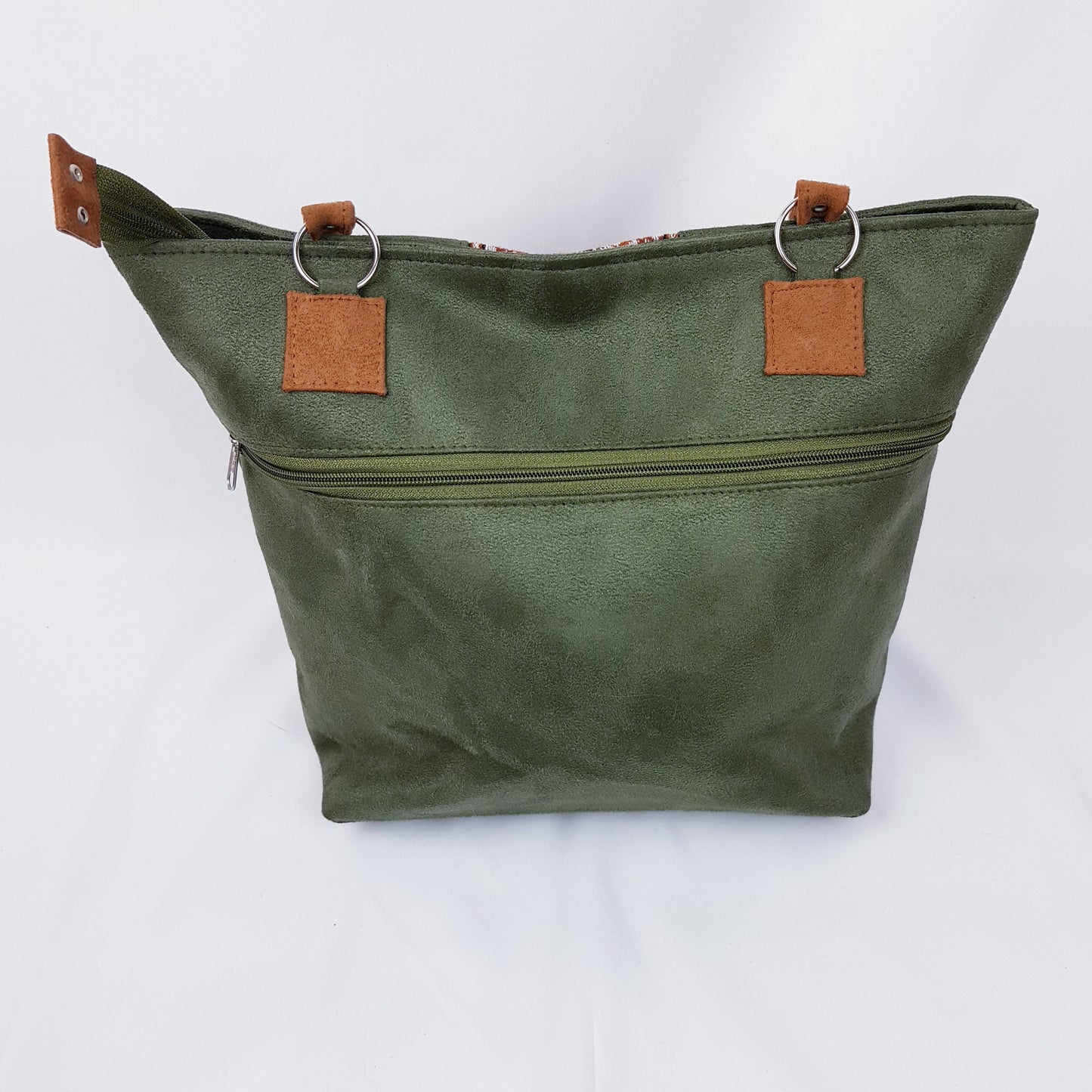 Regenwaldretter Handtasche Olivgrün groß