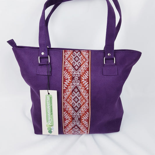 Regenwaldretter Handtasche Purple groß