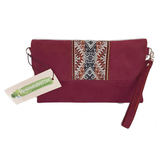 Regenwaldretter Handtasche Weinrot klein
