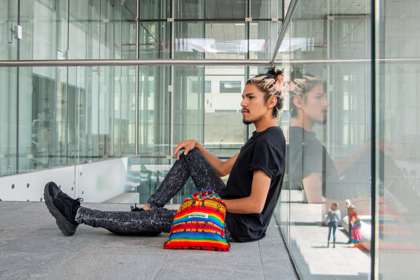 Inca Style Rainbow Festivalbag/ Turnbeutel