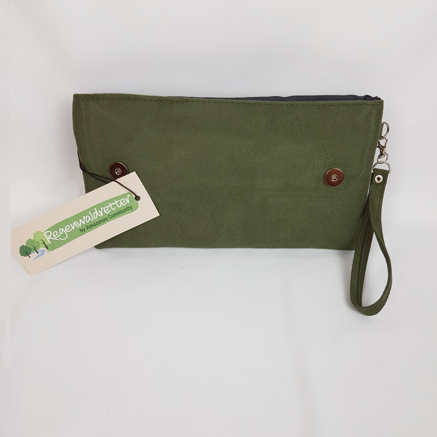 Regenwaldretter Handtasche Olivgrün klein