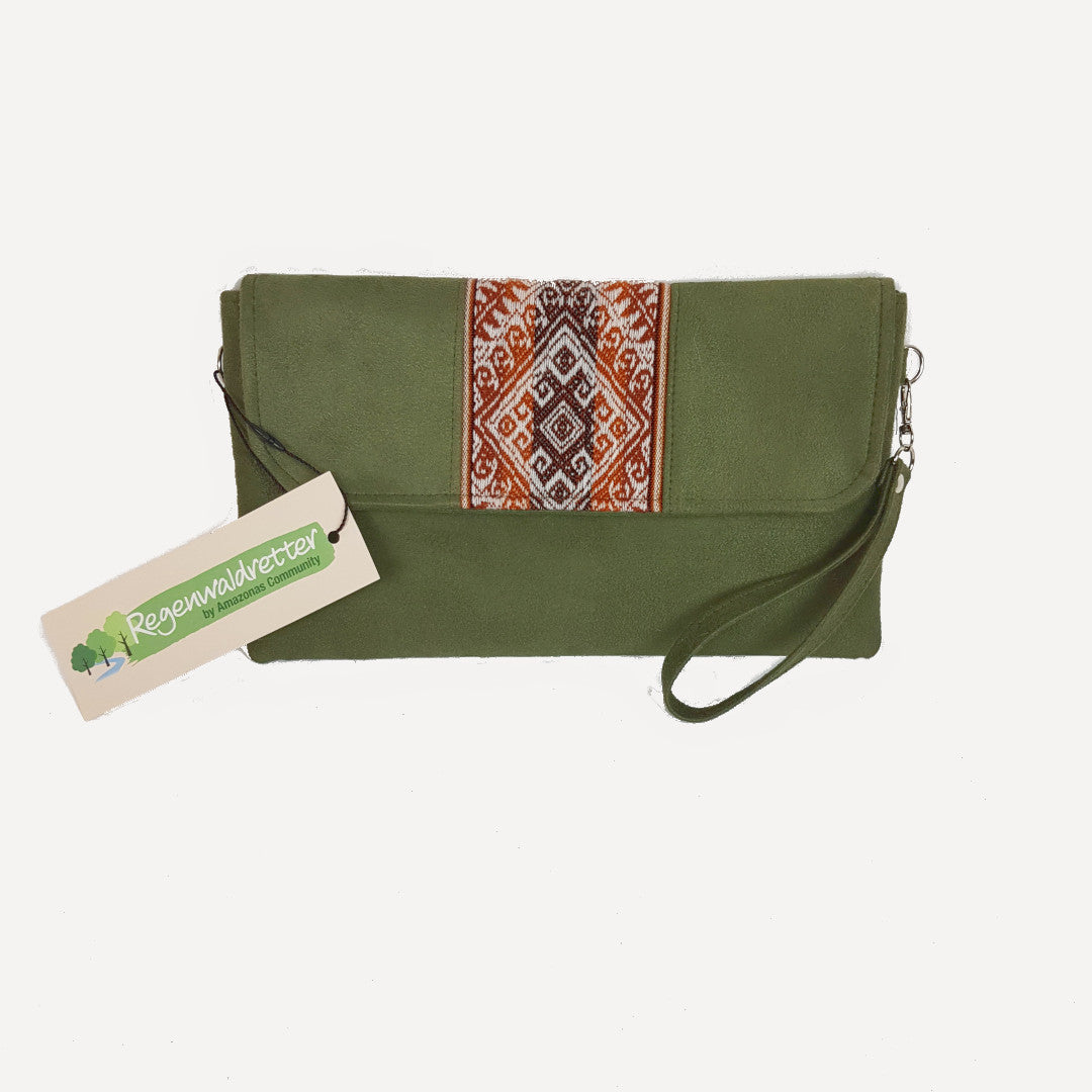Regenwaldretter Handtasche Olivgrün klein