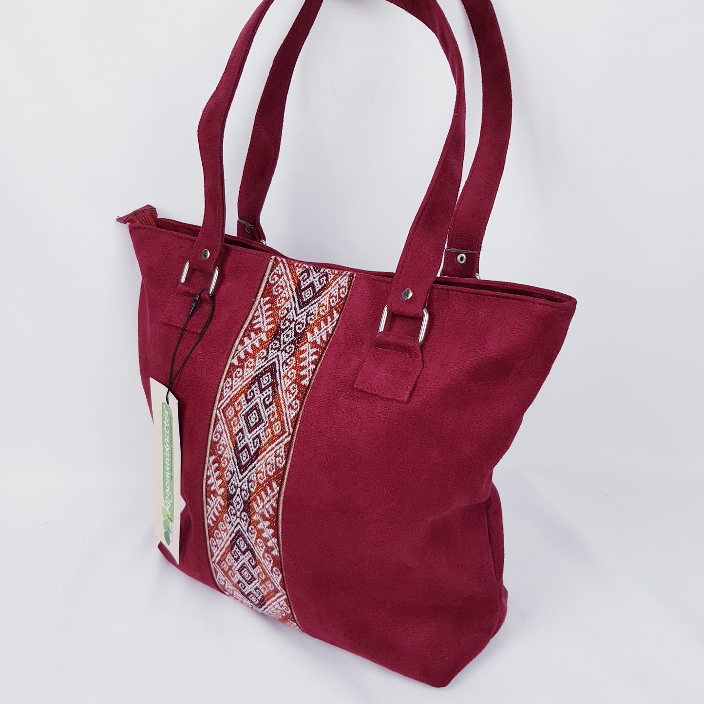 Regenwaldretter Handtasche Weinrot groß