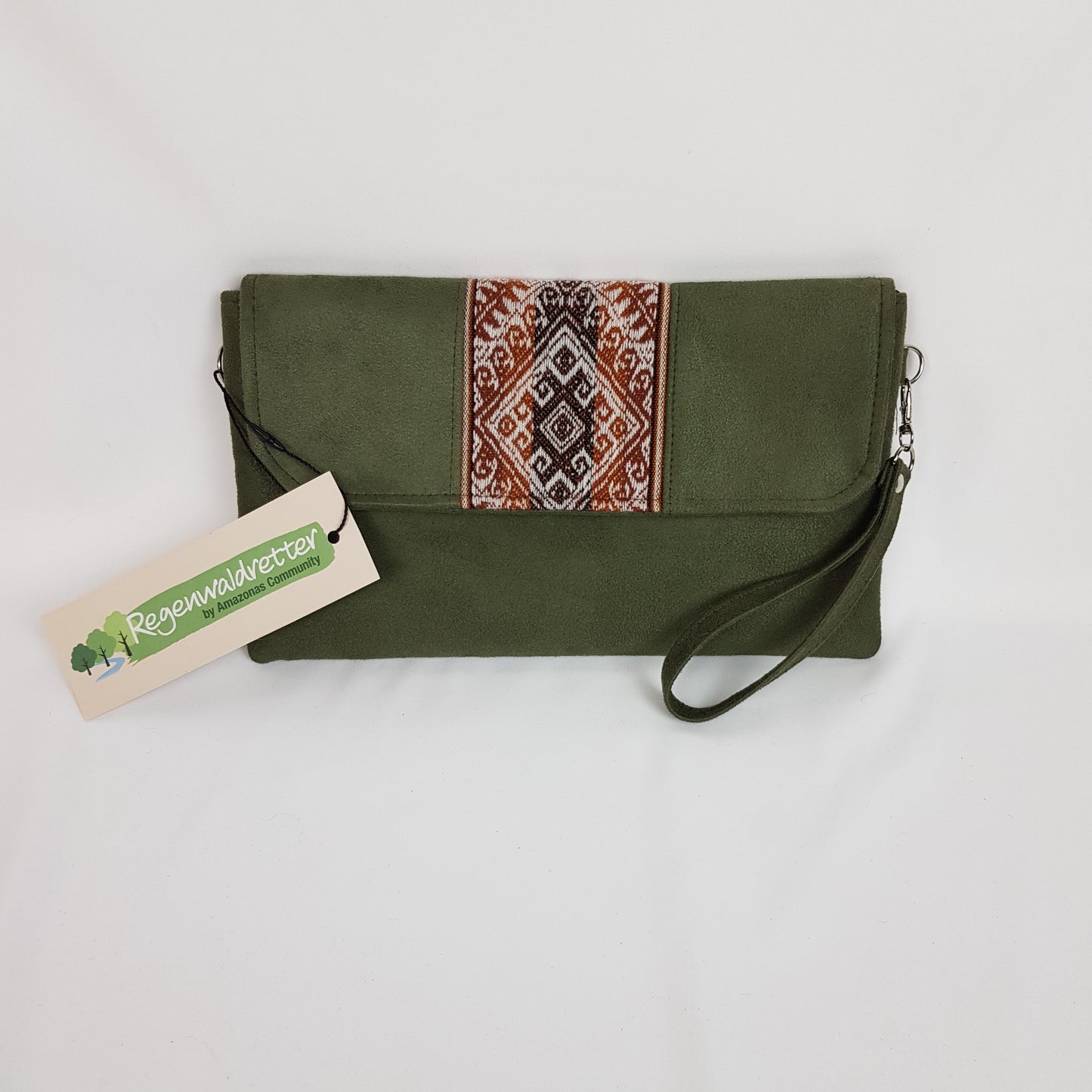 Regenwaldretter Handtasche Olivgrün klein